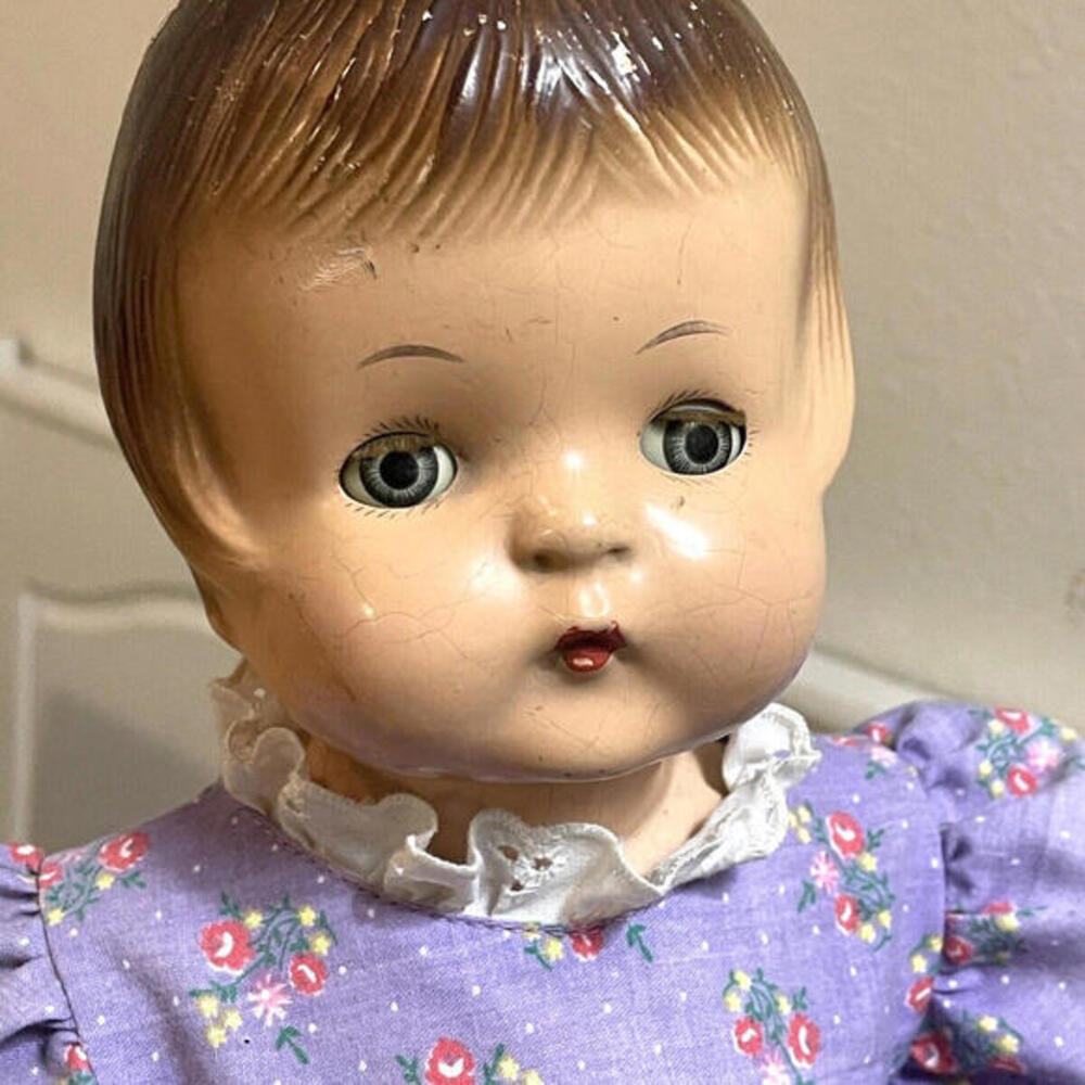 Antique Effanbee Patsy Ann 19" Composition Doll‎ Sleep Eyes Lashes w/ Outfit